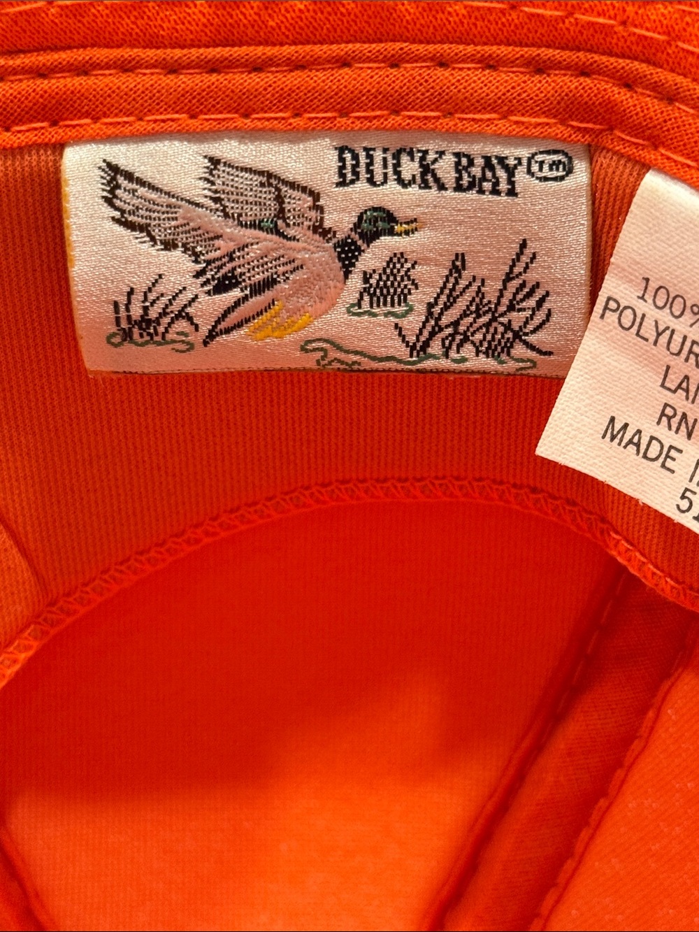 High-Visibility Orange Men's 80’s vintage Hat from Duck Bay - Picture 7 of 11